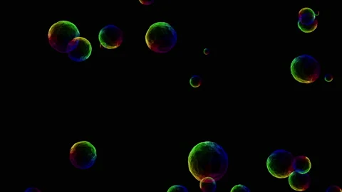 Floating bubble particle loop animation Stock Footage 161214039