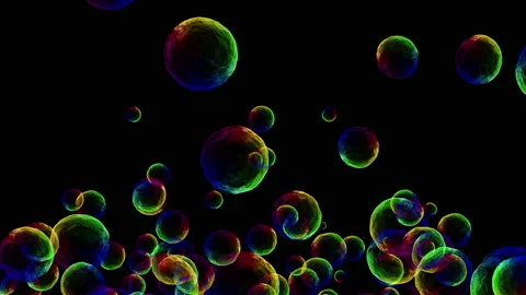 Floating bubble particle loop animation Stock Footage 161214813