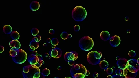 Floating bubble particle loop animation Stock Footage 161215138