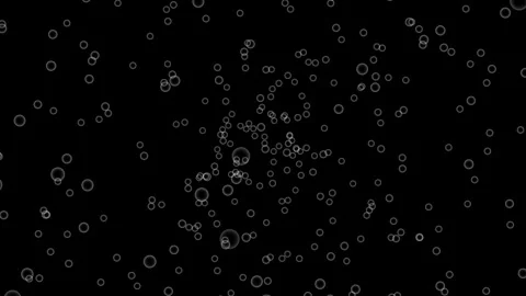 Floating bubble particles moving forward in dark space with dynamic cinemat.. Video stock 337805347