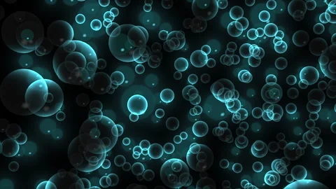 Floating Bubble Spheres Underwater Cellular Abstract Background Stock Footage 345976369