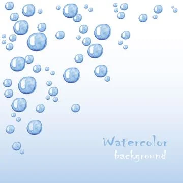 Floating bubbles. Beautiful vector background Stock Illustration