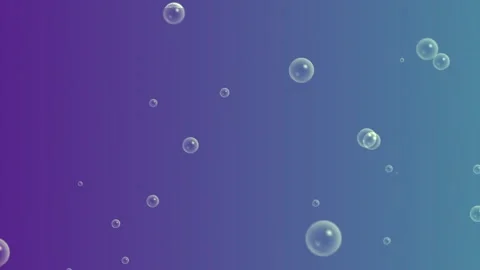 Floating bubbles on colorful purple blue gradient background Stock Footage 328000122
