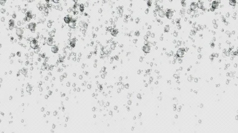 Floating Bubbles Full Frame Background with Alpha Channel Overlay Stock Footage 329815423