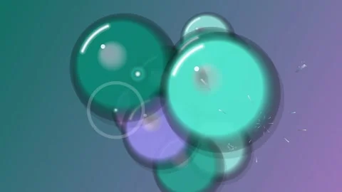 Floating Bubbles on Gradient Background. Stock Footage 329484290