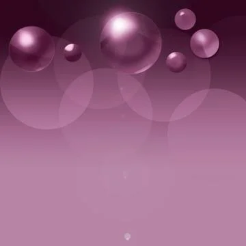 Floating bubbles over a black and purple gradient background Stock Illustration