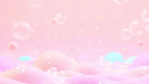 Floating Bubbles over Pastel Clouds: Airy and Dreamy Visual - Ideal for Skincar Stock Footage 330319261