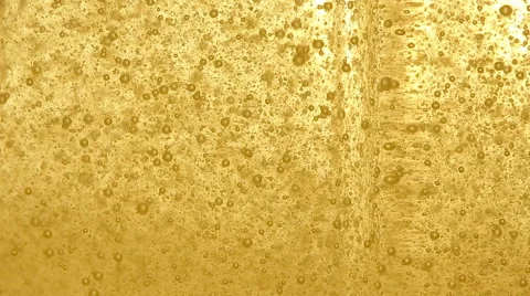 Floating bubbles rise up. Foaming liquid. Video stock 68326118
