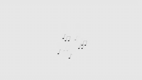 Floating bunch of music notes line 2D objects animation 库存影片 301701835
