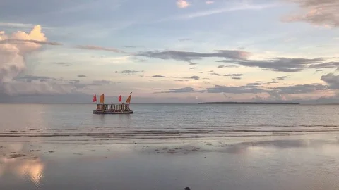 Floating Buoy on Palawan Beach Stock Footage 83061946