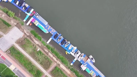Floating Café at Ttukseom Park, Han River Stock Footage 318833534