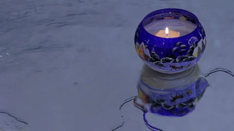 Floating candles (4) Stock-Footage 988242