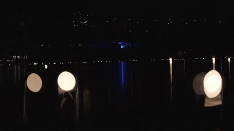 Floating candles Stock Footage 77923072