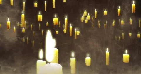 Floating candles. Looping 3D animation. Stock Footage 297411643