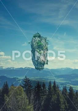 FLOATING CASTLE PSD Template