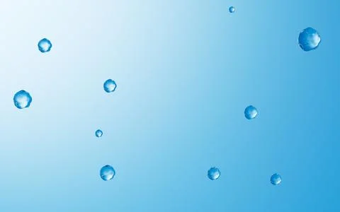 Floating cells in the blue background, 3d rendering. Stock Illustration