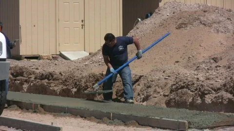 Floating Cement at a Construction Site Stock Footage 458568