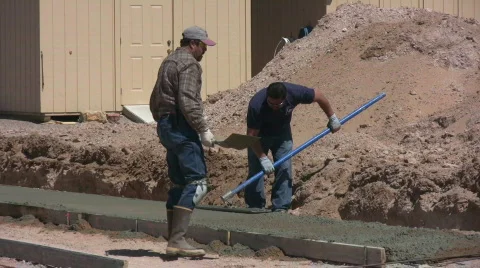 Floating Cement at a Construction Site Stock Footage 458771