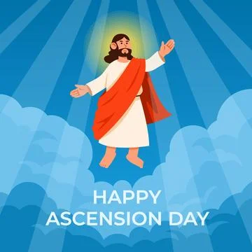 Floating Up Christ On The Sky Stock Illustration