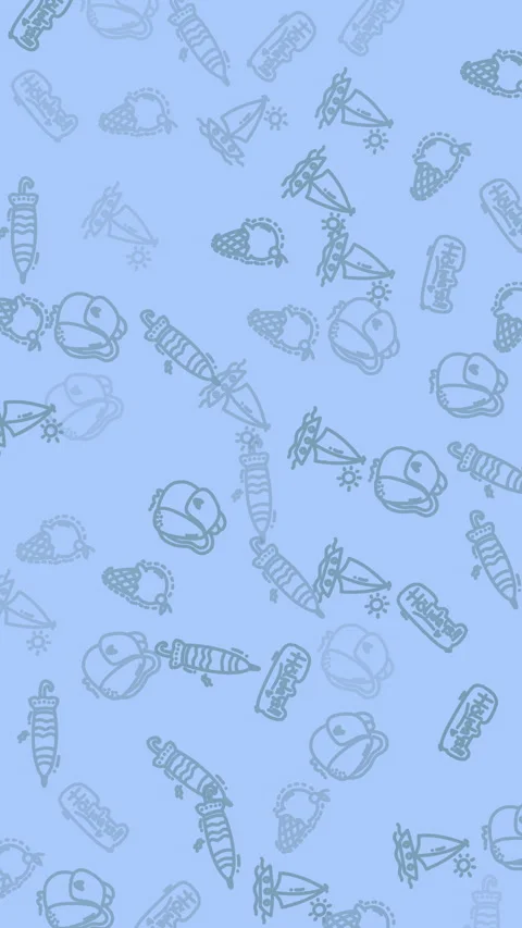 Floating christmas icons pattern animation on light blue background Video stock 347011735