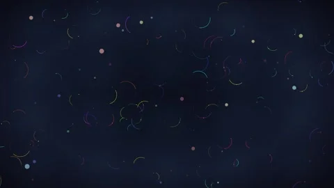 Floating Circles &amp; Arcs Loop - Dark Blue Elegant Motion Background 스톡 동영상 341564667