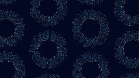 Floating circles blue pattern with thin lines 스톡 동영상 251944287