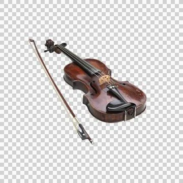 Floating classical violin instrument Stock Photos