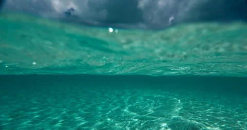 Floating in Clear Ocean Water Stock Footage 262122351