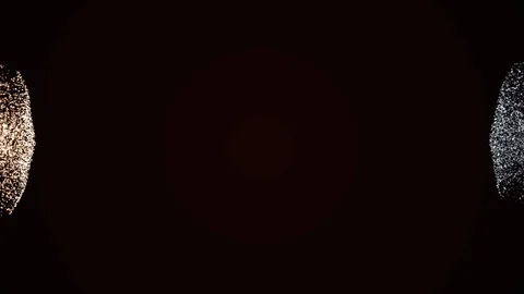 A floating cloud of dust particles collides, isolated against a black background Video stock 108457470