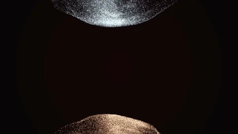 A floating cloud of dust particles collides, isolated against a black background Video stock 108674344