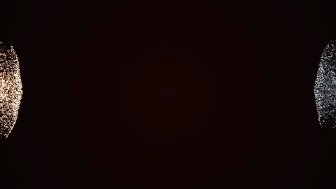 A floating cloud of dust particles collides, isolated against a black background Video stock 108741857