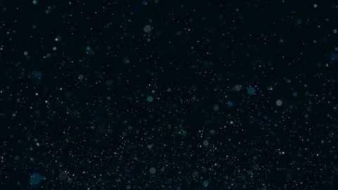 A floating cloud of dust particles collides, isolated against a black background Video stock 108746124