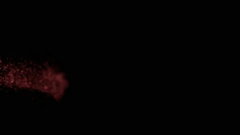 A floating cloud of dust particles collides, isolated against a black background Stock-Footage 130972534