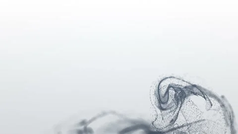 A floating cloud of dust particles collides, isolated against a black background Stock Footage 131864915