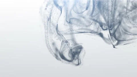 A floating cloud of dust particles collides, isolated against a black background Stock Footage 131865470