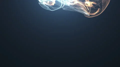 A floating cloud of dust particles collides, isolated against a black background Stock Footage 132026771