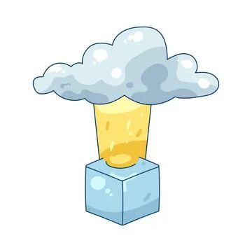 Floating cloud Illustrazione stock