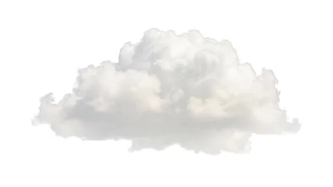 A floating cloud isolated on white Stock Footage 339340557