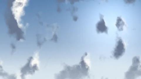 Floating Clouds in Blue Sky Animation Loop Stock Footage 347964744