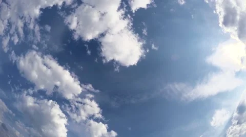 Floating clouds in the blue sky Stock Footage 51936065
