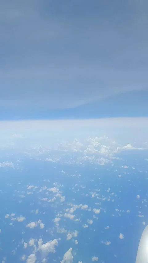 Floating clouds in blue sky Stock Footage 161388946