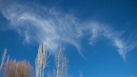 Floating clouds in blue sky, time lapse in ladakh Vidéo 121965418