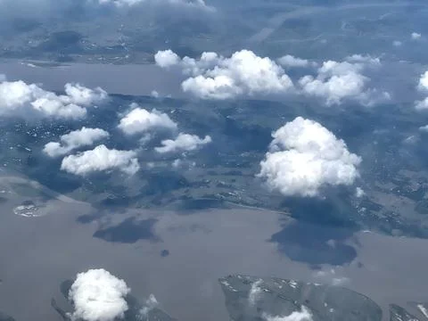 Floating clouds Stock Photos