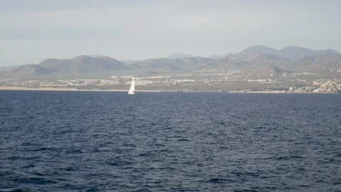 Floating off the coast of Cabo San Lucas, Mexico Stock Footage 210304200