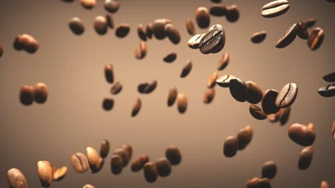 Floating Coffee Beans Stock Footage 143793900