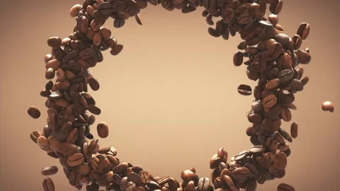 Floating Coffee Beans Stock Footage 143793905