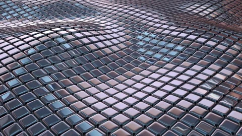 Floating Colorful Cubes, Unique Design, Elite Background, Reflection, Exclusive Stock Footage 298082990