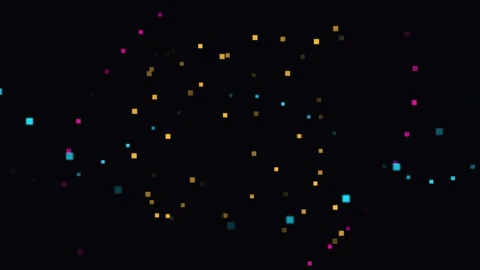 Floating colorful digital pixels Stock Footage 339677707