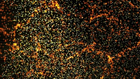 Floating Colorful Spectrum Particles Over Dark Background Stock-Footage 319013181