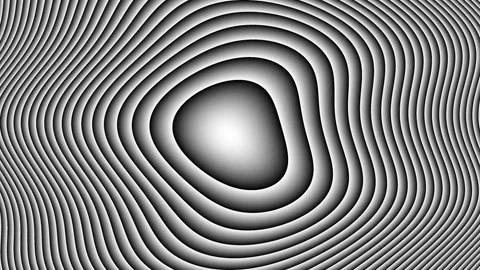 Floating concentric colored lines Stock Footage 134837786